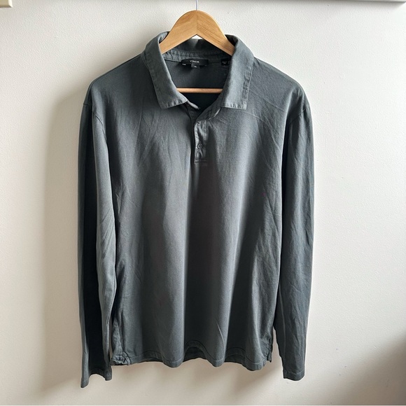 Vince Green Long Sleeve Polo Shirt - Picture 3 of 4